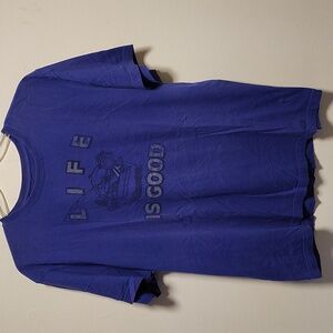 LIFE IS GOOD Large Royal Blue t-shirt
